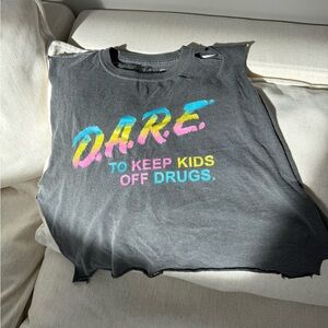 DARE vintage thrift crop top